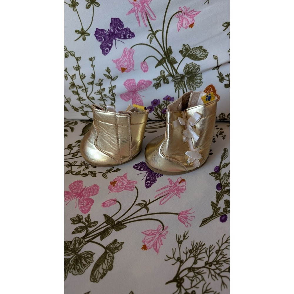 Build A Bear Sketchers Tennis Shoes And Gold Boots With Bows - Picture 9 of 10